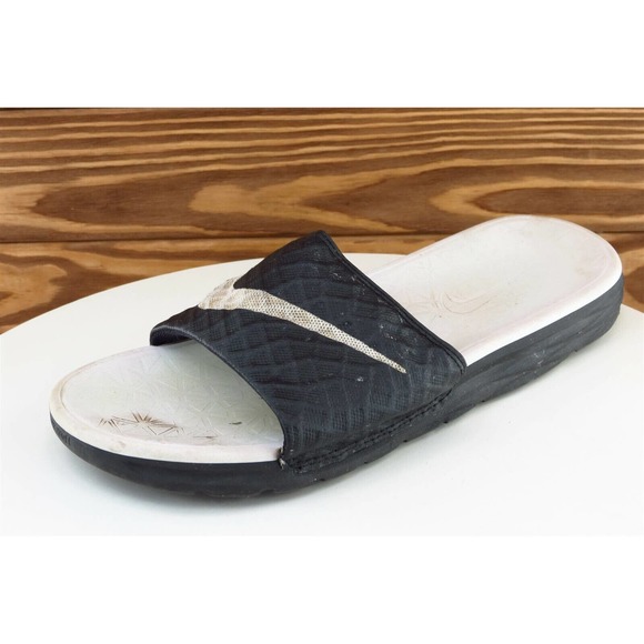 Nike Sz 8 M Black‎ Slide Synthetic Women Sandals 705475010 - Picture 1 of 8